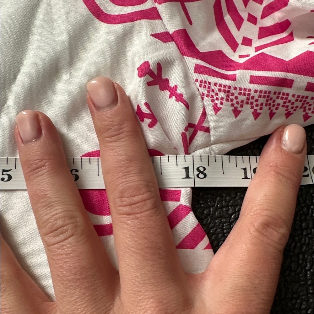 White and Pink Patterned Women's Dress - Picture 6 of 7